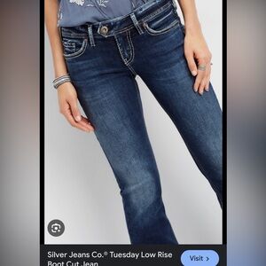 Silver bootcut jeans